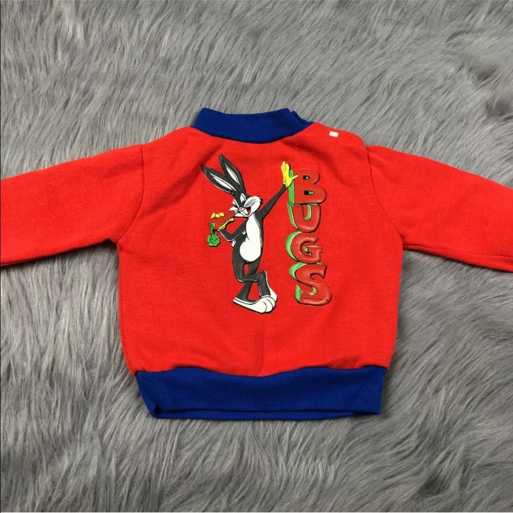 Vintage Bugs Bunny Looney Tunes Red Blue Sweater